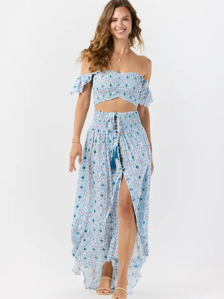 Dakota Skirt Naturals Sedona Blue-Skirt-Tiare Hawaii-One Size-Sedona Blue-Urbanheer