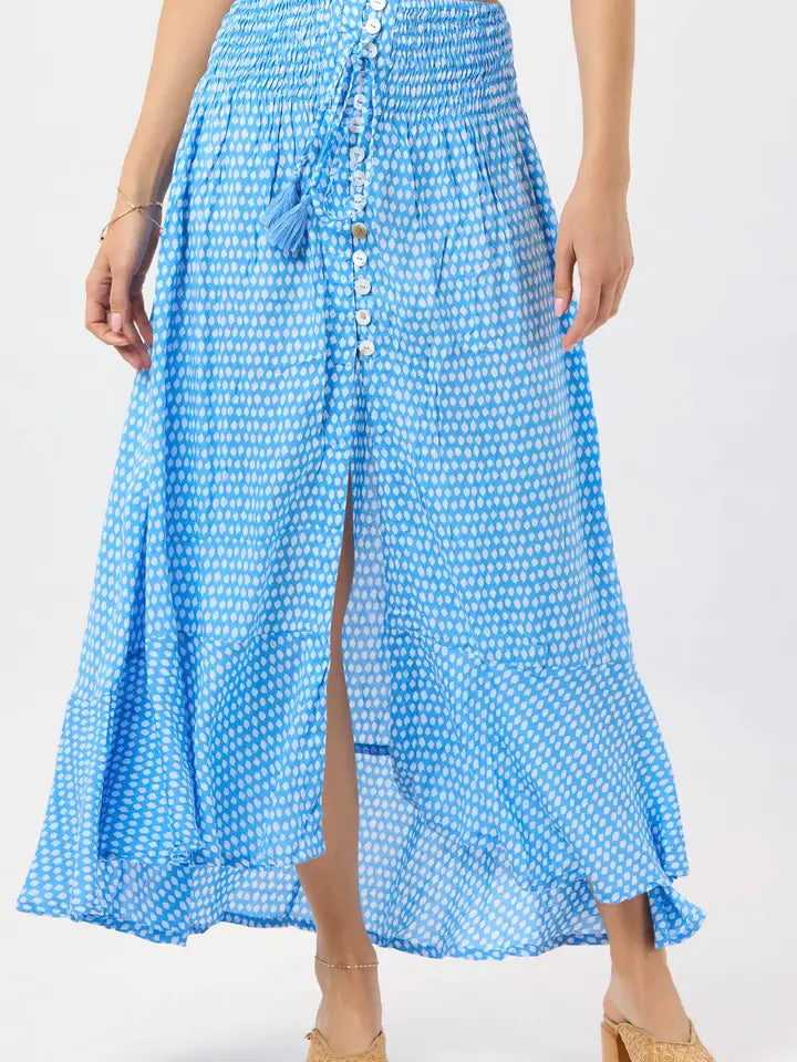Dakota Skirt Sleet Sky-Skirt-Tiare Hawaii-One Size-Sleet Sky-Urbanheer