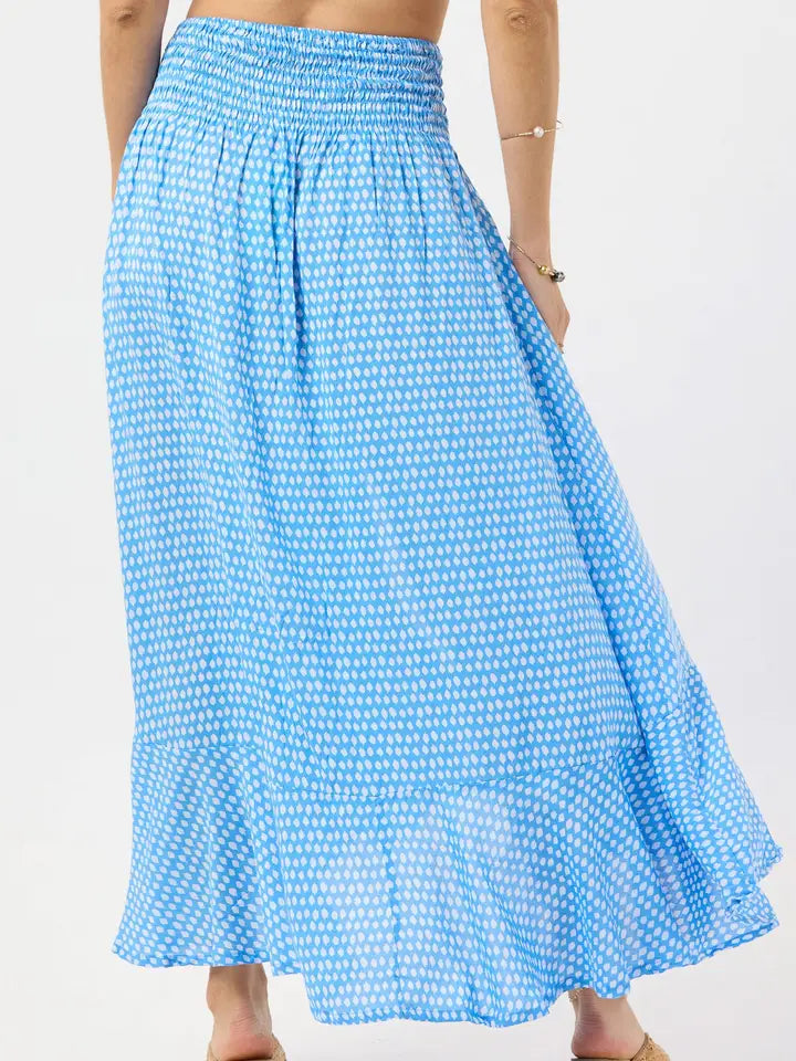 Dakota Skirt Sleet Sky-Skirt-Tiare Hawaii-One Size-Sleet Sky-Urbanheer