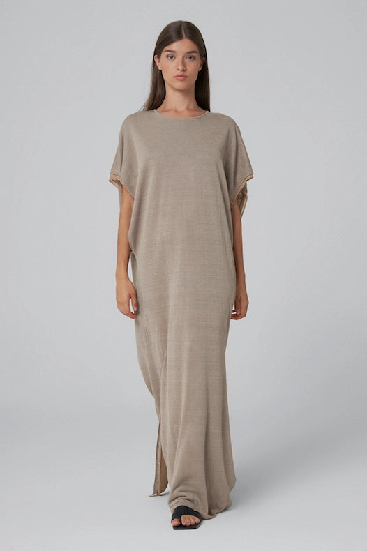 Dana Linen Kaftan Dress-Dress-Leap Concept-M-Mink-Urbanheer