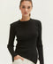 Danielle Rib Knit Asymmetric Hem Top Black-Top-Crescent-XS-Black-Urbanheer