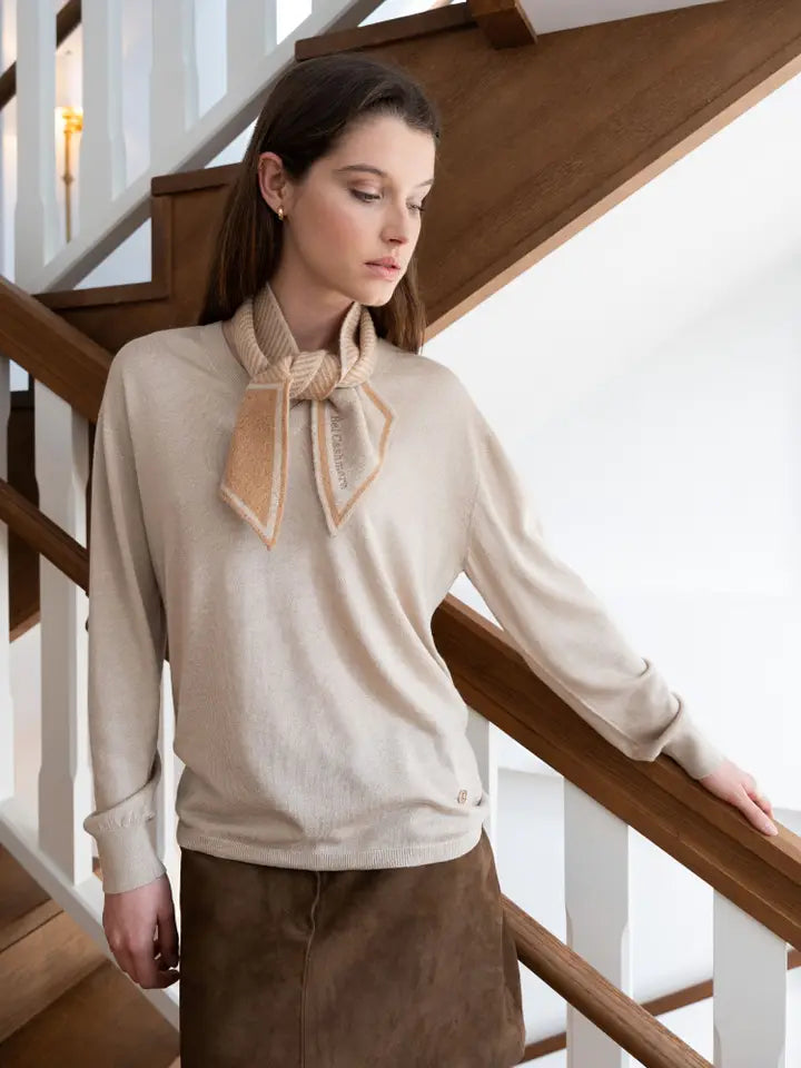 Daphne Silk and Cashmere Sweater Beige-Sweater-Bel Cashmere S.C.-S-Beige-Urbanheer