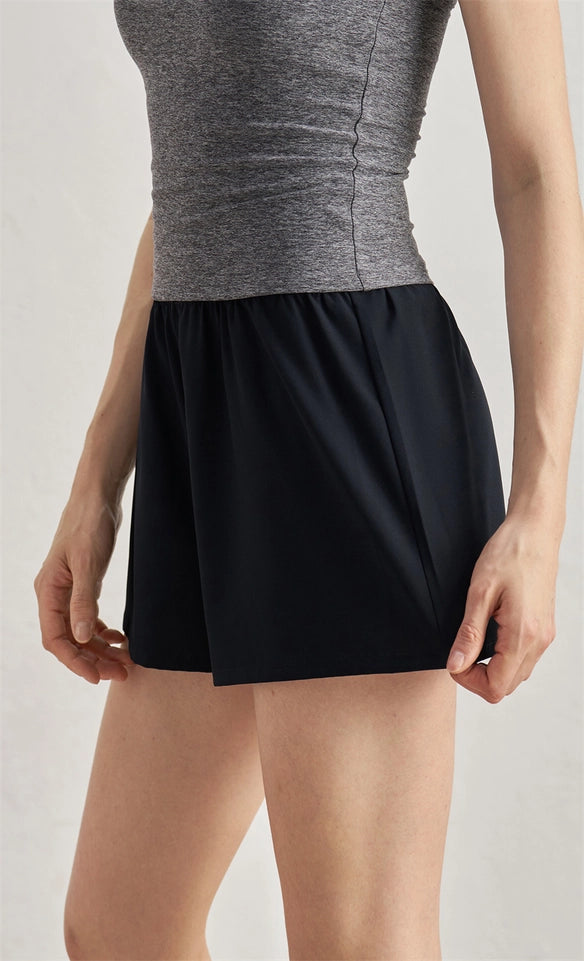 Dara Crossover Waistband Active Short Black-Short-91thelabel-S-Black-Urbanheer