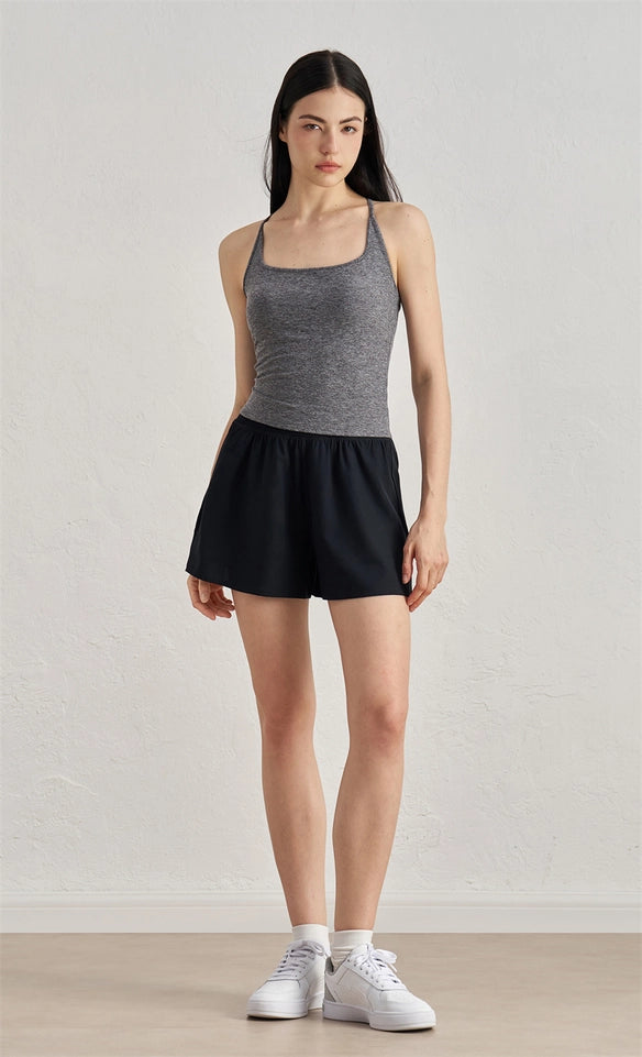 Dara Crossover Waistband Active Short Black-Short-91thelabel-S-Black-Urbanheer