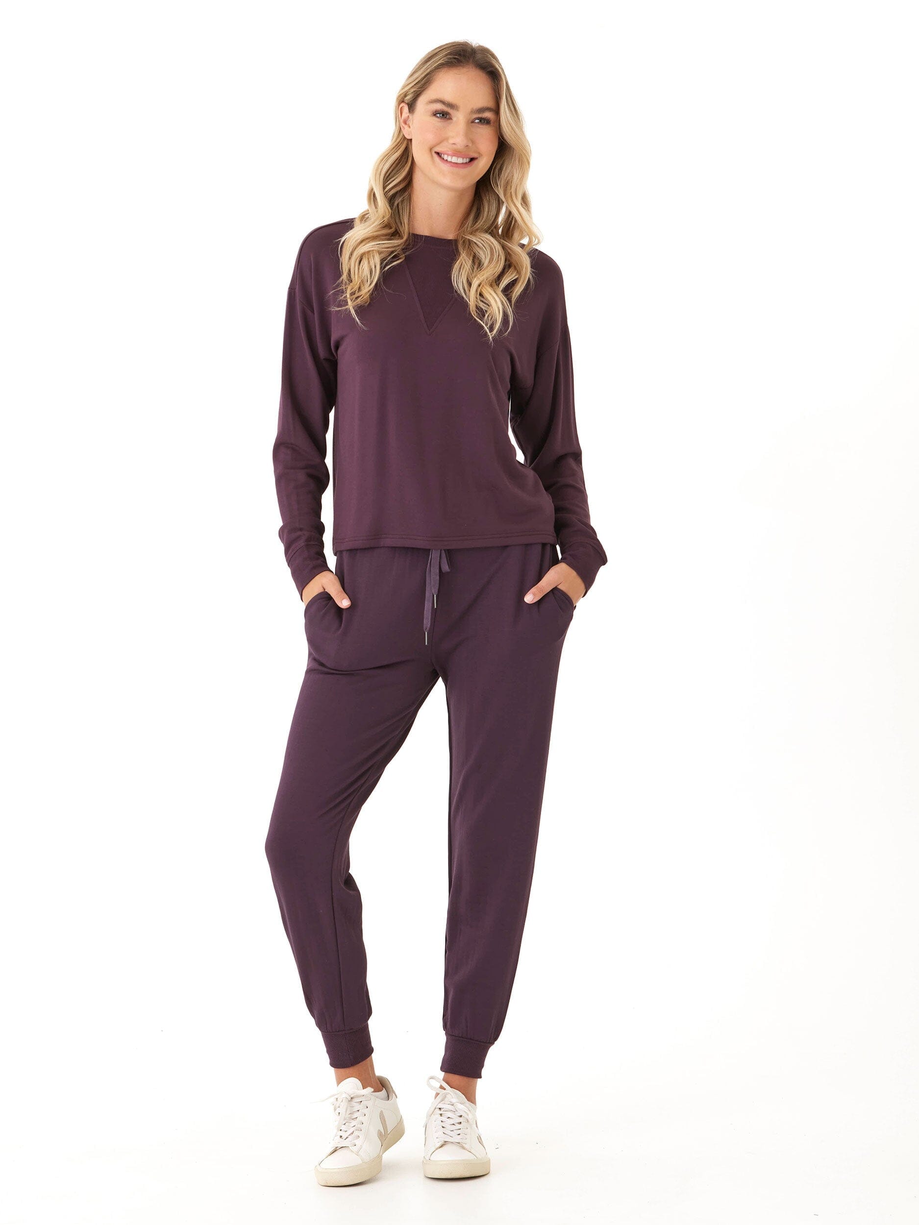 Darby Feather Fleece Panel Pullover