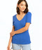Darina Feather Rib Double V-Neck Top