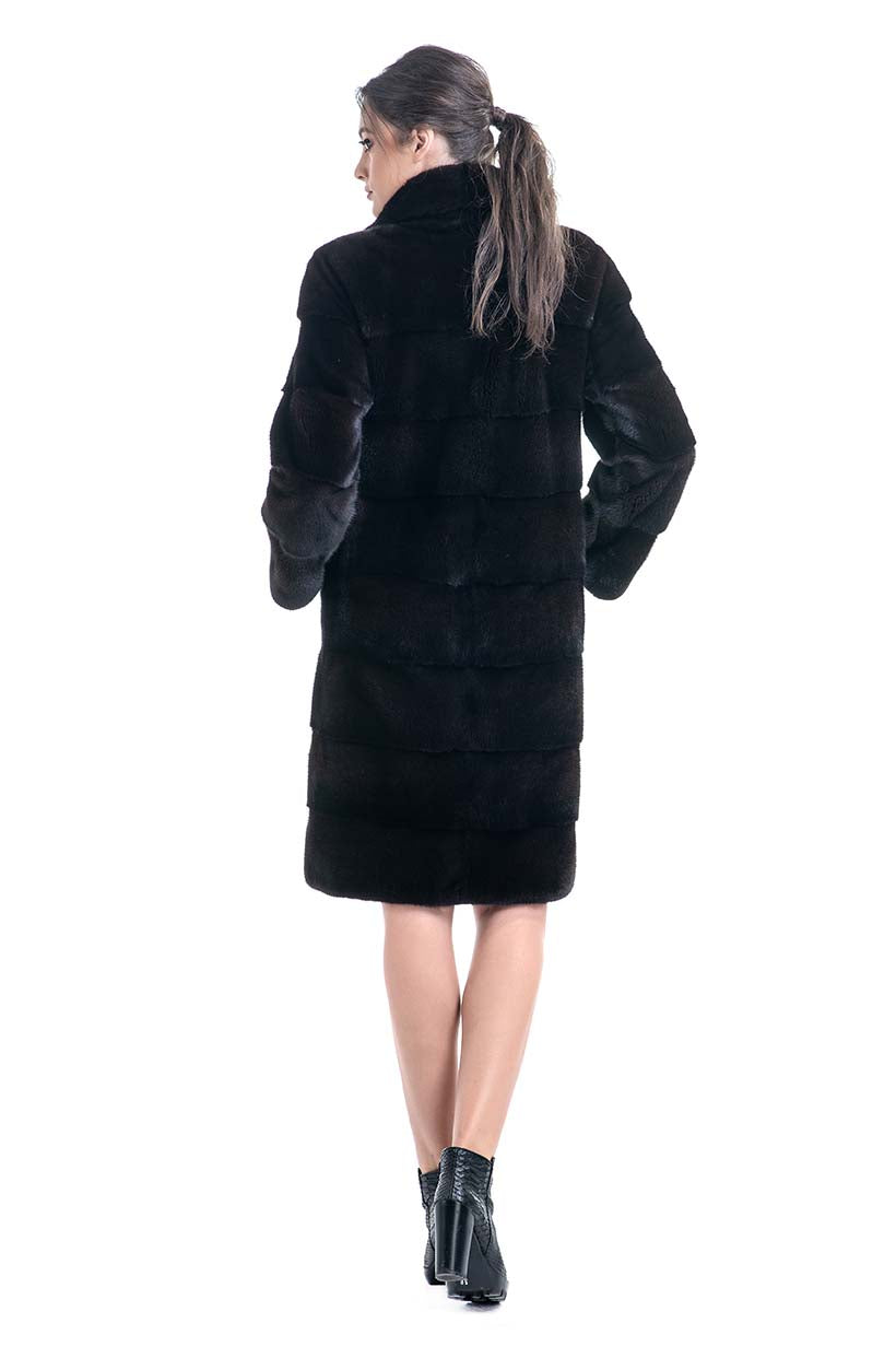 Dark Brown Genuine Mink Fur Coat-Fur Coats-Buy Me Fur Ltd-Dark Brown-S-Genuine Mink Fur-Urbanheer