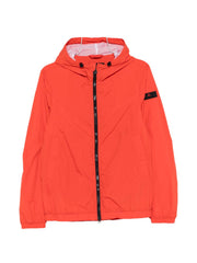 Dark Orange Hooded Zip Blouson Jacket for Comfort
