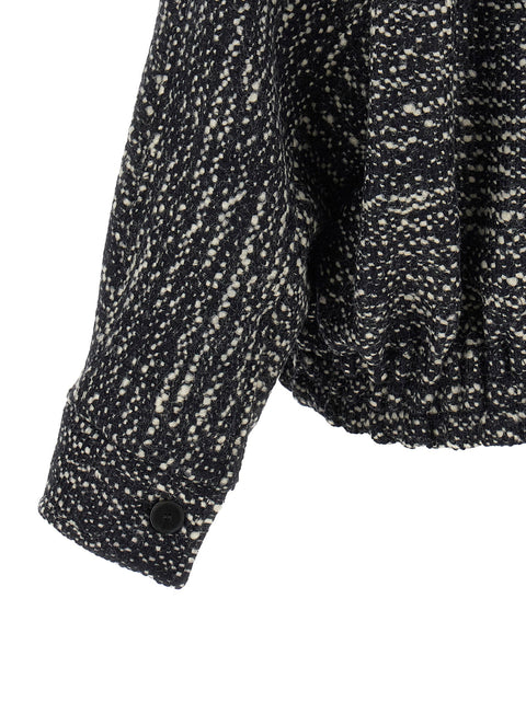 Darkpark Lee Bouclé Wool Bomber Jacket