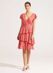 Darya Mini Dress Maizey Orange Red-Dress-Morrato Bali-XS-Urbanheer