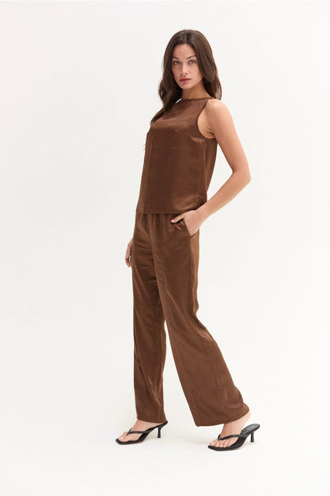 Dawn Satin Pull-On Pants