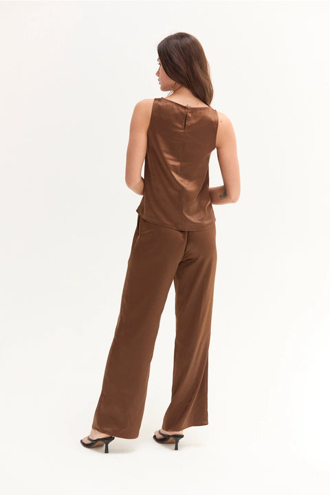 Dawn Satin Pull-On Pants