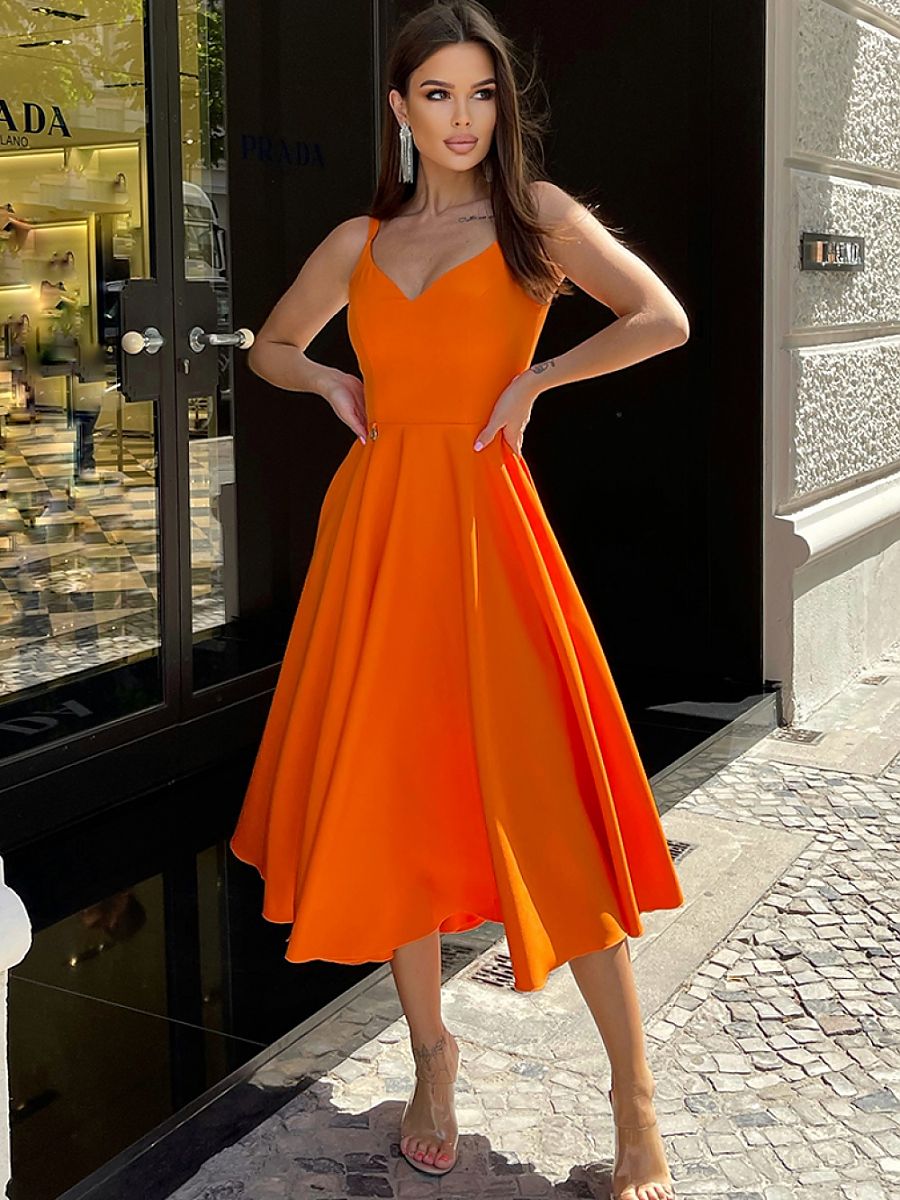 Daydress Women Outfit 167872 Bicotone-Day Dresses-Bicotone-orange-34-Urbanheer