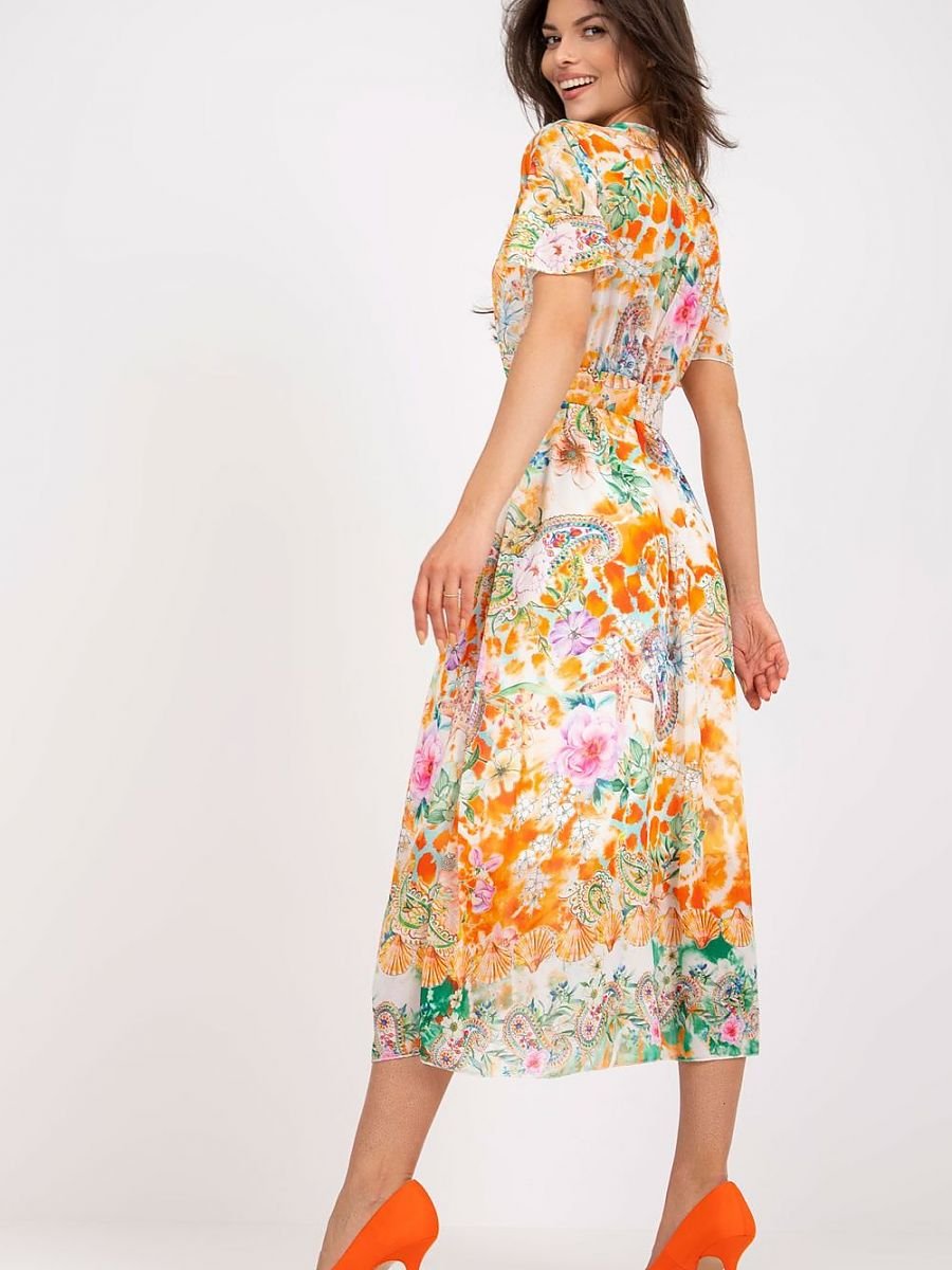 Daydress Women Outfit 196204 Italy Moda-Day Dresses-Italy Moda-orange-one-size-fits-all-Urbanheer