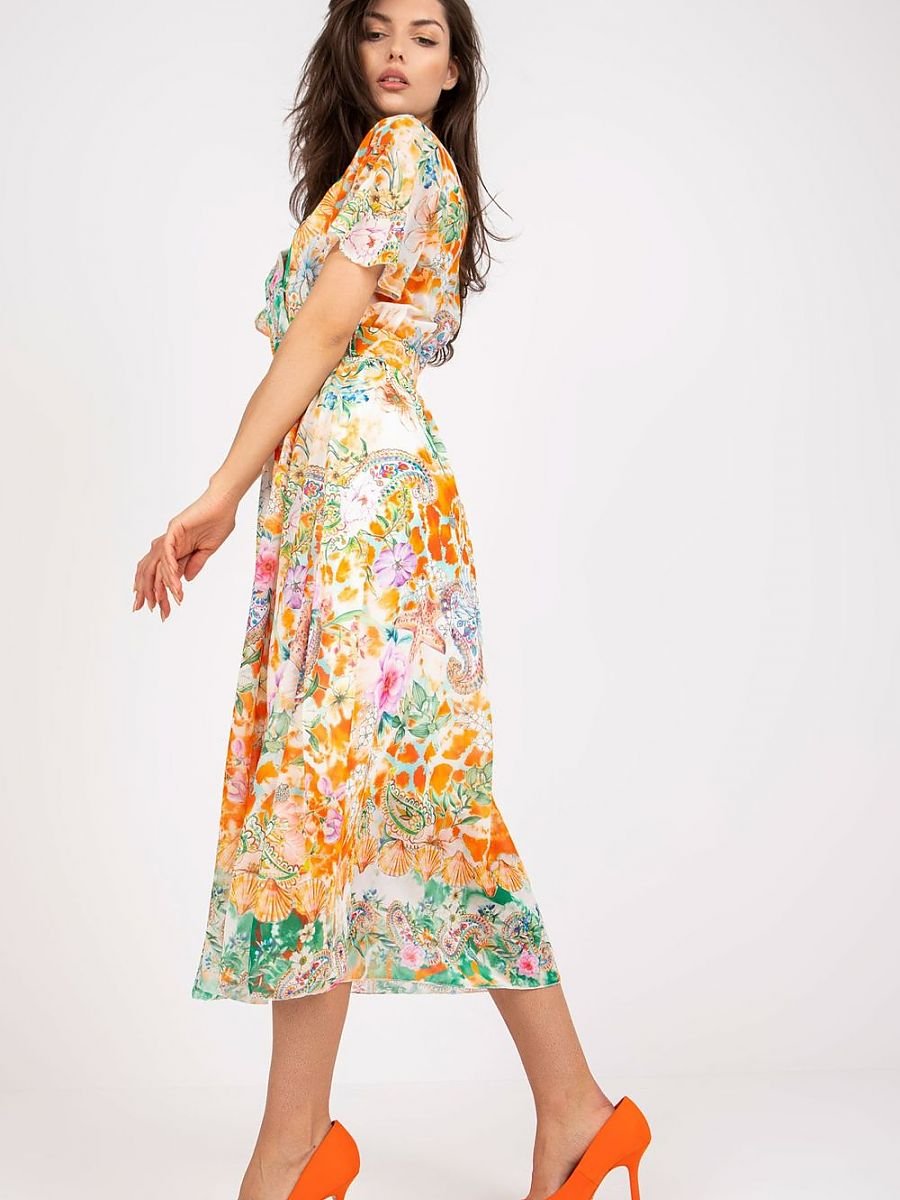 Daydress Women Outfit 196204 Italy Moda-Day Dresses-Italy Moda-orange-one-size-fits-all-Urbanheer