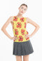 Débardeur col rond cachemire jaune fluo imprimé floral femme - KELLY 26-col rond femme-Studio Cashmere8-S-M-SC8-01107-jaune fluo/imprimé-Urbanheer