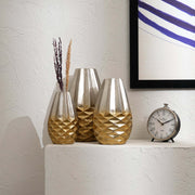 Decorative Golden Beehive Design Aluminum Vases –