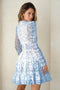 Deep V-Neck Lace Tiered Dress POWDER BLUE-Dress-Endless Blu-S-POWDER BLUE-Urbanheer