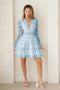 Deep V-Neck Lace Tiered Dress POWDER BLUE-Dress-Endless Blu-S-POWDER BLUE-Urbanheer