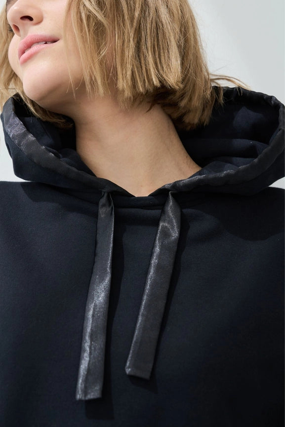 Deluxe Hoodie Black-Hoodie-MARIANNA DÉRI-S-Urbanheer