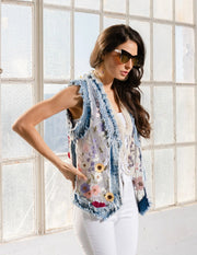 Denim Embroidered Vest-Vest-Adore-S-Urbanheer