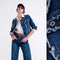 Denim Jacket with Frayed Design and Unfinished Hem-Jacket-Q2-S-Blue-Urbanheer