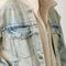 Denim Mixed Sherpa Jacket-Jacket-Mystree-S-Cream/Denim-Urbanheer