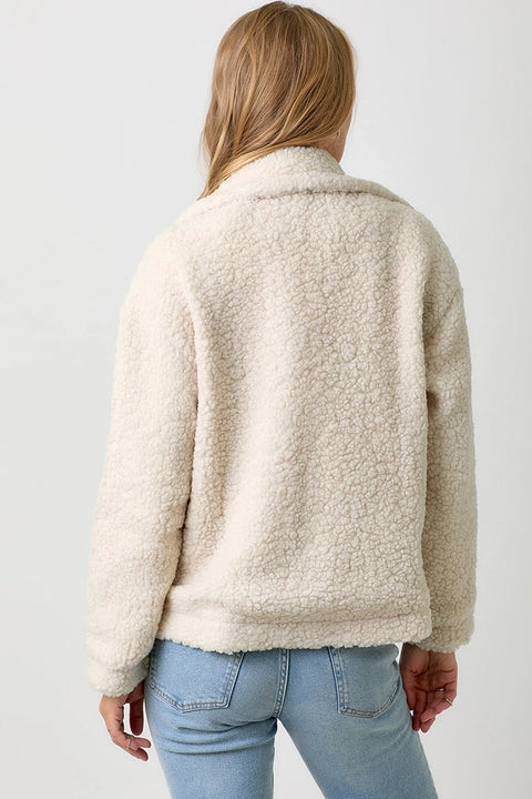 Denim Mixed Sherpa Jacket-Jacket-Mystree-S-Cream/Denim-Urbanheer