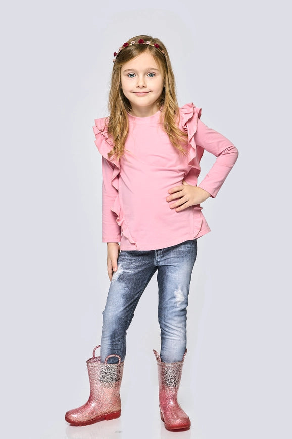 Denim Print Leggings-Leggings-Hannah Banana-12M-Blk Multi-Urbanheer