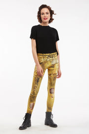 Denim Print Leggings Ripped - Basic Citrus-Leggings-IPNG Design-S/M-Urbanheer