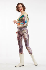 Denim Print Leggings Ripped - Basic Vintage-Leggings-IPNG Design-S/M-Urbanheer