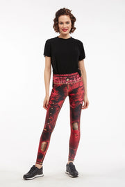 Denim Print Leggings Ripped - Basic Wine-Leggings-IPNG Design-S/M-Urbanheer