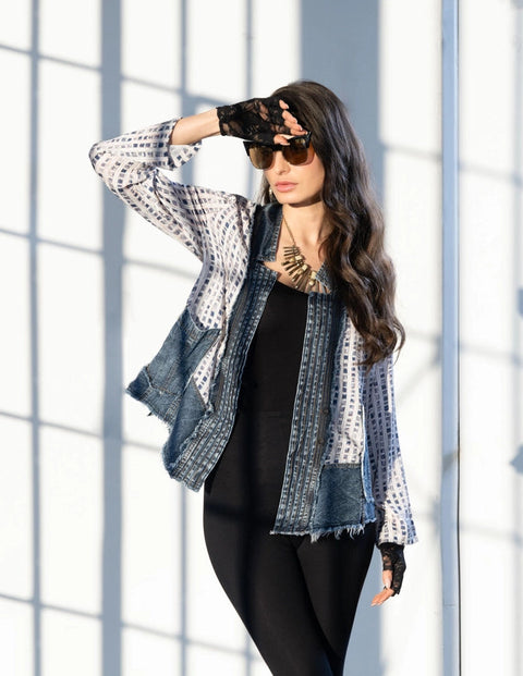 Denim and Chiffon Jacket-Jacket-Adore-S-Urbanheer