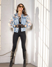 Denim and Floral Lace Jacket-Jacket-Adore-S-Urbanheer