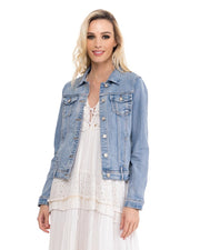 Denim Jacket With Rhinestones On The Back-Jacket-Tantra-S-Urbanheer