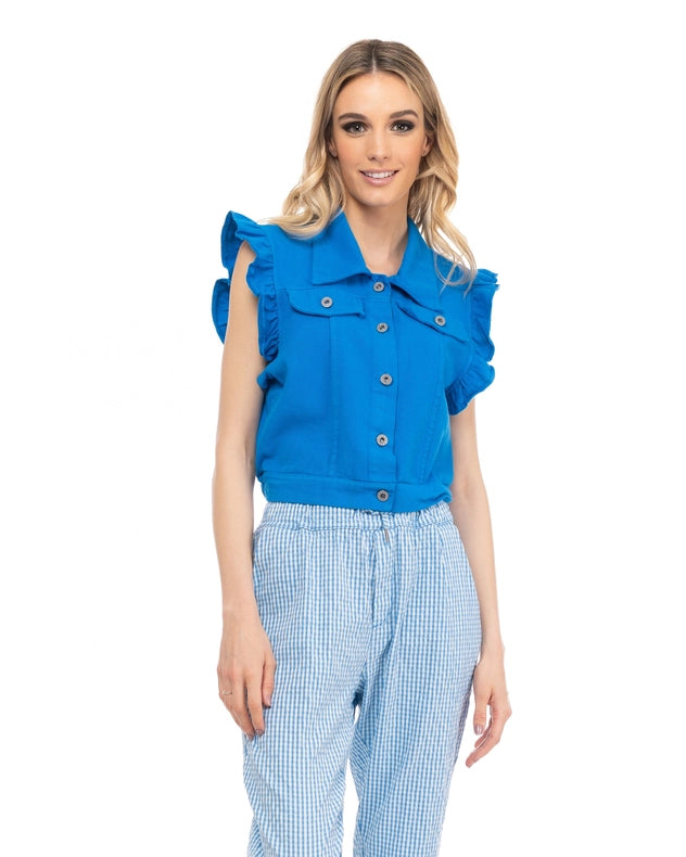 Denim Vest Blue-Vests-Tantra-S-Urbanheer