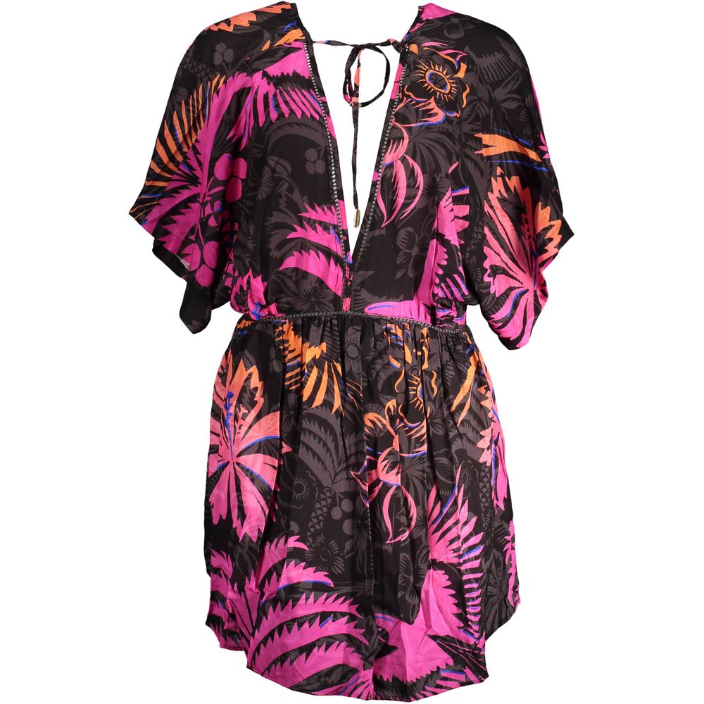 Desigual Black Cotton Women Dress-Desigual-M-Urbanheer