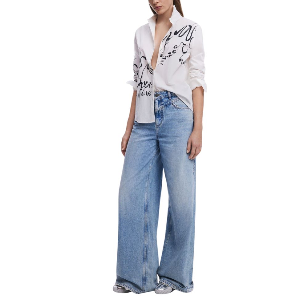 Desigual Designer White Cotton Shirt