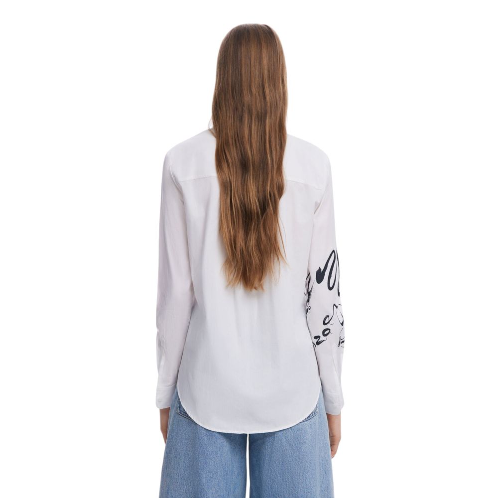 Desigual Designer White Cotton Shirt