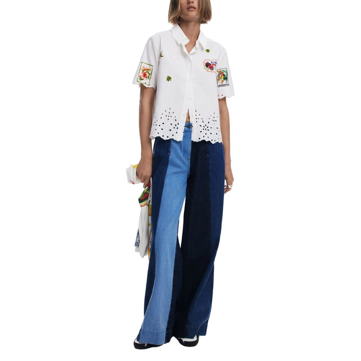Desigual Women Shirt-Clothing Shirts-Desigual-white-XS-Urbanheer
