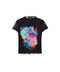 Women Floral Mesh Top - Black