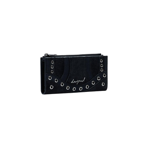 Women's Wallet Black with Snake Print