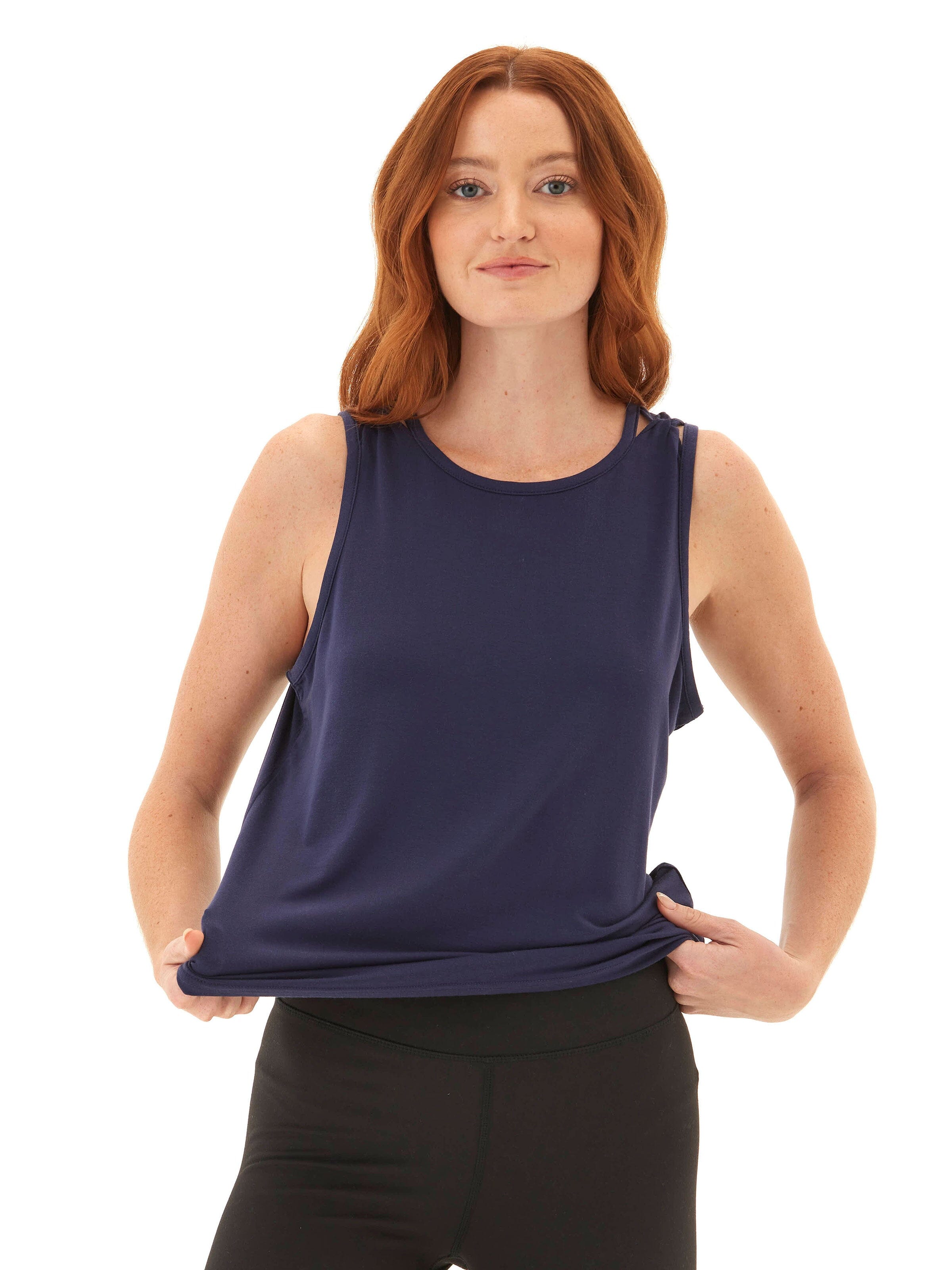 Desirae Tencel Jersey Twist Shoulder Tank