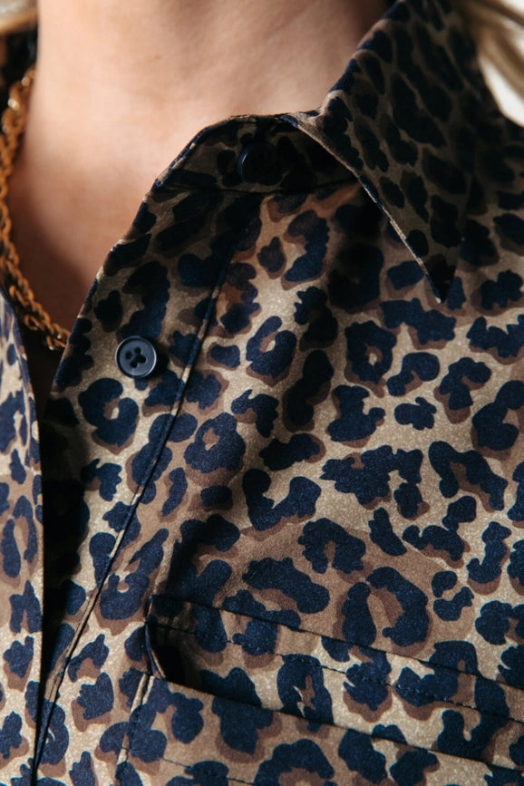 Desiree Leopard Dress | Warm Brown-Dress-Colourful Rebel-XS-Warm Brown-Urbanheer