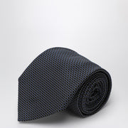 Destin Blue polka dot silk tie
