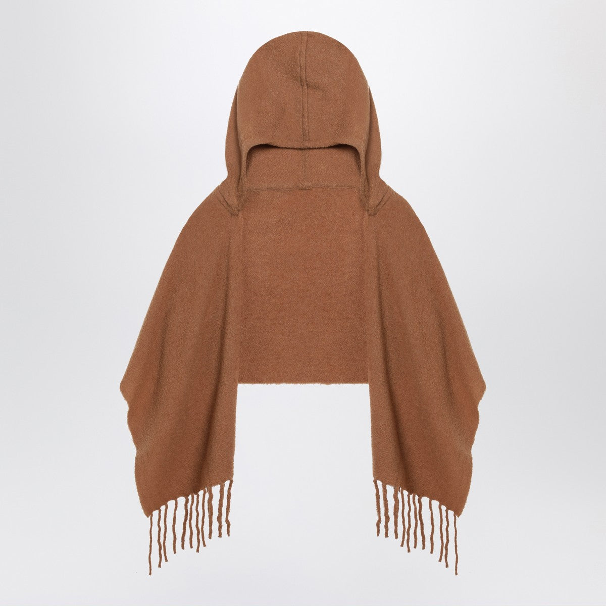 Destin Brown wool hooded cape