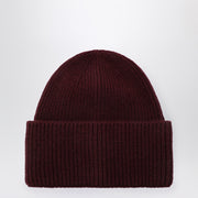 Destin Dark burgundy wool and cashmere beanie