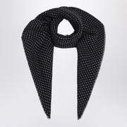 Destin Dark burgundy wool polka-dot bandana