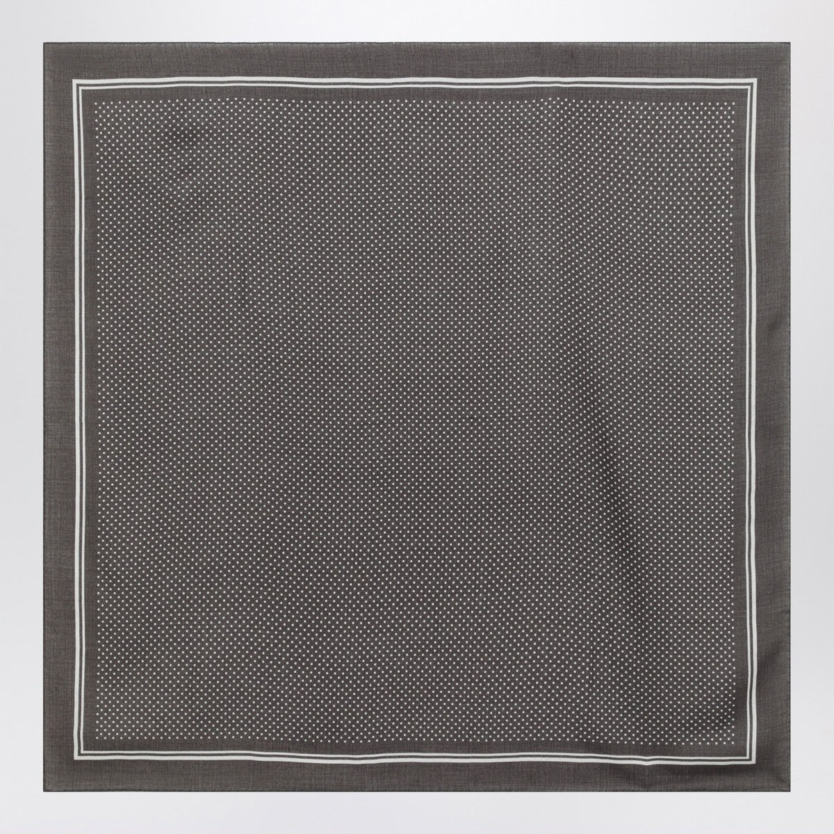 Destin Grey wool polka-dot bandana