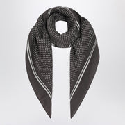 Destin Grey wool polka-dot bandana
